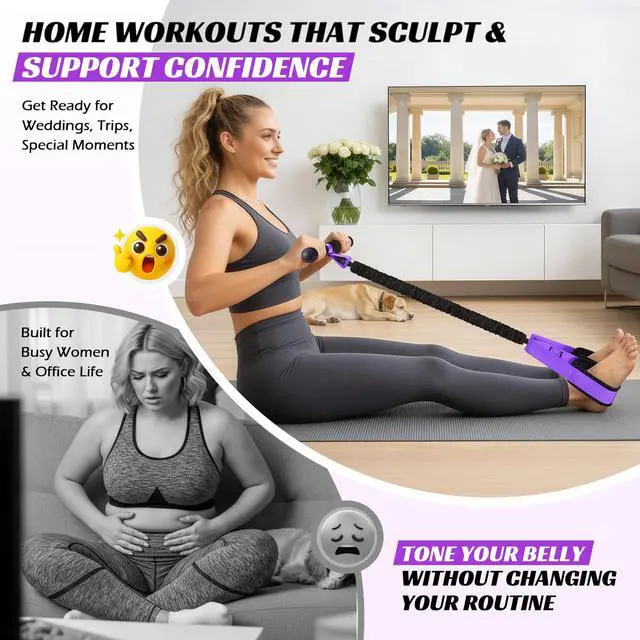 Alt view image 4 of 7 - Multifunction Foot Pedal Resistance Band, Portable Leg & Arm Workout Equipment for Full Body Strength, Yoga, Pilates, Physical Therapy & Stretching, Core/ABS Ab Machine for Home Gym