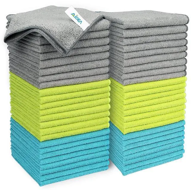 Main image of Microfiber Cleaning Cloth-50PK, Soft Microfiber Towels for Cars, Absorbent Cleaning Rags, Lint-Free Streak-Free Wash Cloths for House, Kitchen, Window(12in.x12in)