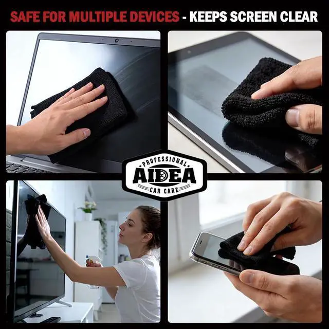 Alt view image 7 of 7 - Microfiber Cleaning Cloth Black 10PK, Microfiber Towels for Cars, Premium Wash Cloths, Dusting Cloth Lint Free Cleaning Rags for SUVs, House, Kitchen, Window, Cleaning Supplies12×12"