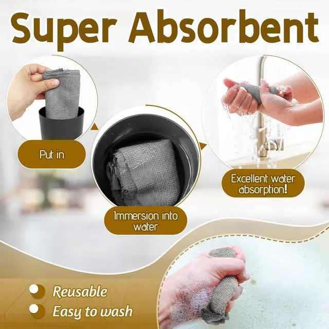 Alt view image 4 of 7 - 75 Pack Microfiber Cleaning Cloth Roll,Reusable Tear Away Towels,Washable Ultra Absorbent Cleaning Rags for House,Car,Glass,Garage,Kitchen or Shop(Grey)