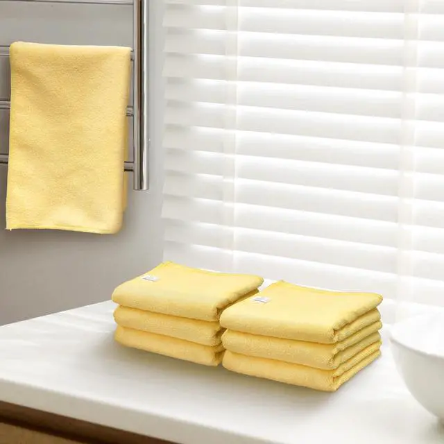 Alt view image 5 of 5 - 9-Pack Microfiber Cleaning Towels, Heavy-Duty & Reusable Cloths for Home, Kitchen, and Car, 16" x 24", 325 GSM