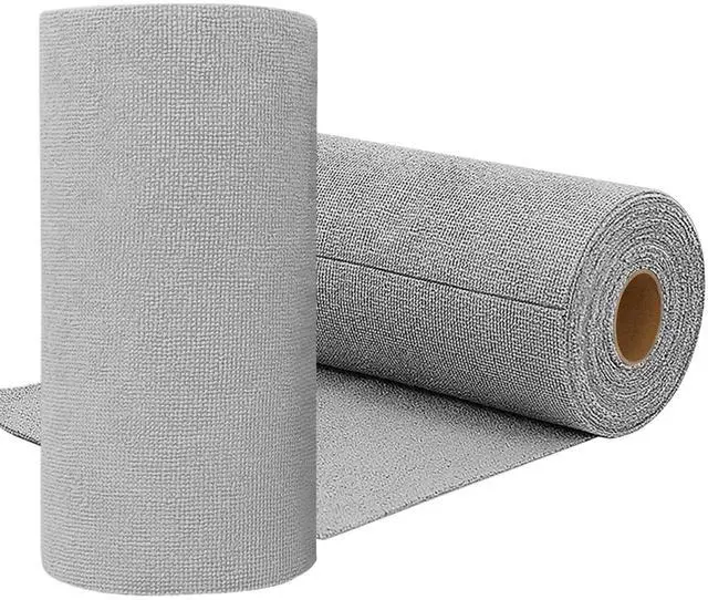 Main image of 75 Pack Microfiber Cleaning Cloth Roll,Reusable Tear Away Microfiber Towels,Washable Ultra Absorbent Rags Drying Dishcloths for Car,Home,Garage or Shop(Grey)