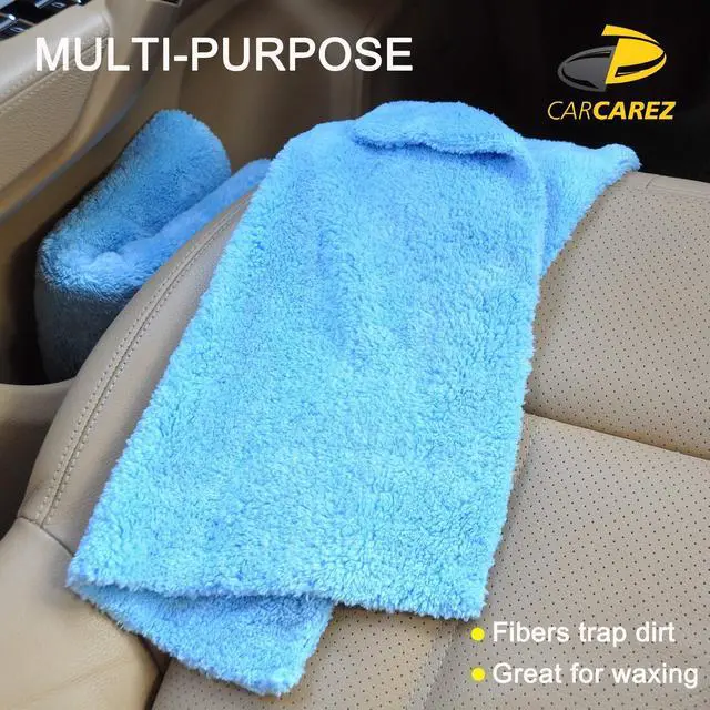 Alt view image 6 of 6 - Microfiber Towels for Cars, Car Drying Wash Detailing Buffing Polishing Towel with Plush Edgeless Microfiber Cloth, 450 GSM 16x16 in. Pack of 6