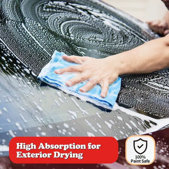 Alt view image 5 of 7 - Shop Towels, Microfiber Cleaning Cloth Bulk, 24 Pack Microfiber Towels for Cars, All-Purpose Absorbent Cleaning Rags, Dust Cloth for Automotive, Mechanic, Garage, Bar, 11.5 x 11.5 inch