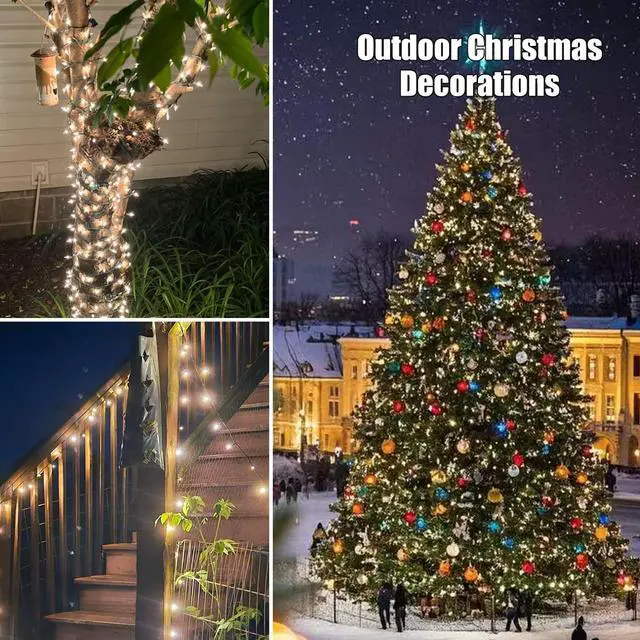 Alt view image 6 of 7 - Christmas Lights 100 Count Clear Christmas Tree Lights String with Green Wire for Outdoor Indoor Christmas Decorations Wedding Decorations Valentines Day Decor,UL Certified (21feet)