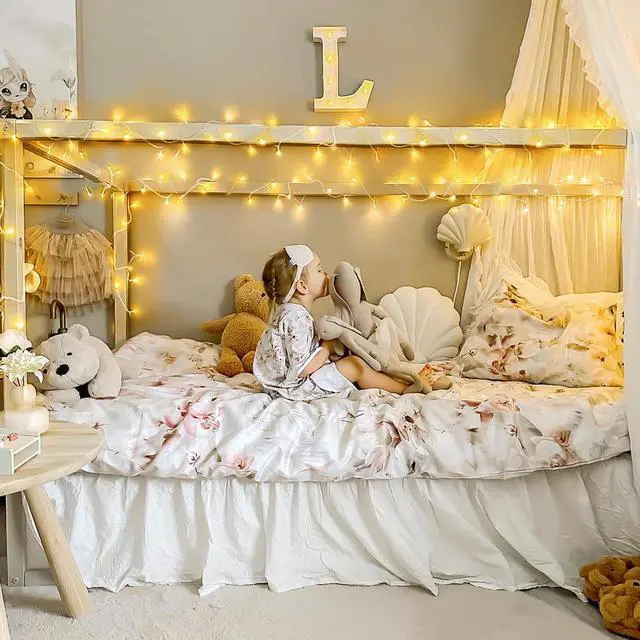 Alt view image 2 of 7 - 100 LED String Lights Indoor Bedroom, 8 Modes Warm White Christmas Lights Plug in, 33ft Connectable Room Fairy Twinkle Light Outdoor for Mirror Room Home Garden Xmas Tree