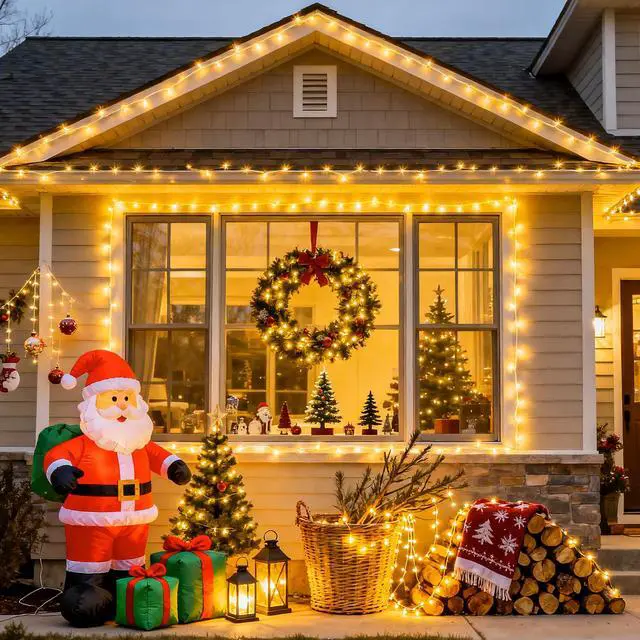 Alt view image 7 of 7 - 100 LED String Lights Indoor Bedroom, 8 Modes Warm White Christmas Lights Plug in, 33ft Connectable Room Fairy Twinkle Light Outdoor for Mirror Room Home Garden Xmas Tree