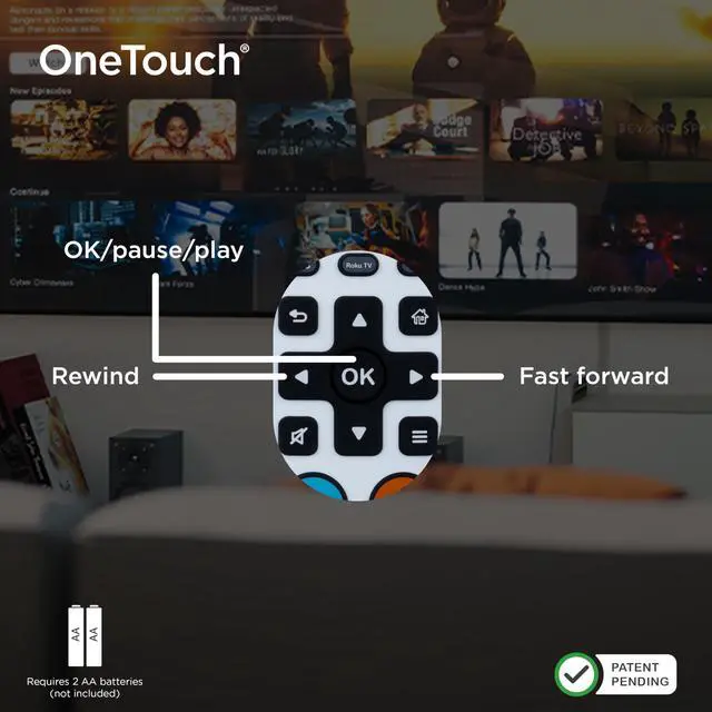 Alt view image 6 of 7 - BigEZ OneTouch Big Button Universal TV Remote for Seniors, Easy to Use, Replacement Remote for Samsung, LG, Sony, Vizio, Roku TV, Streaming Players, Backlit Buttons, 2 Device, White, 84666