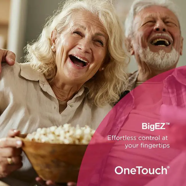 Alt view image 4 of 7 - BigEZ OneTouch Big Button Universal TV Remote for Seniors, Easy to Use, Replacement Remote for Samsung, LG, Sony, Vizio, Roku TV, Streaming Players, Backlit Buttons, 2 Device, White, 84666