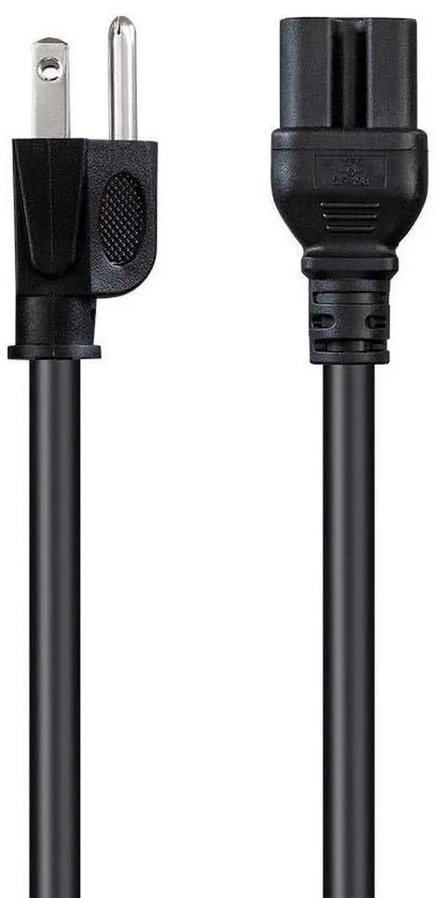 Alt view image 2 of 6 - Heavy Duty Power Cord - NEMA 5-15P to IEC 60320 C15, 14AWG, 15A/1875W, 125V, SJT, 8ft, Black