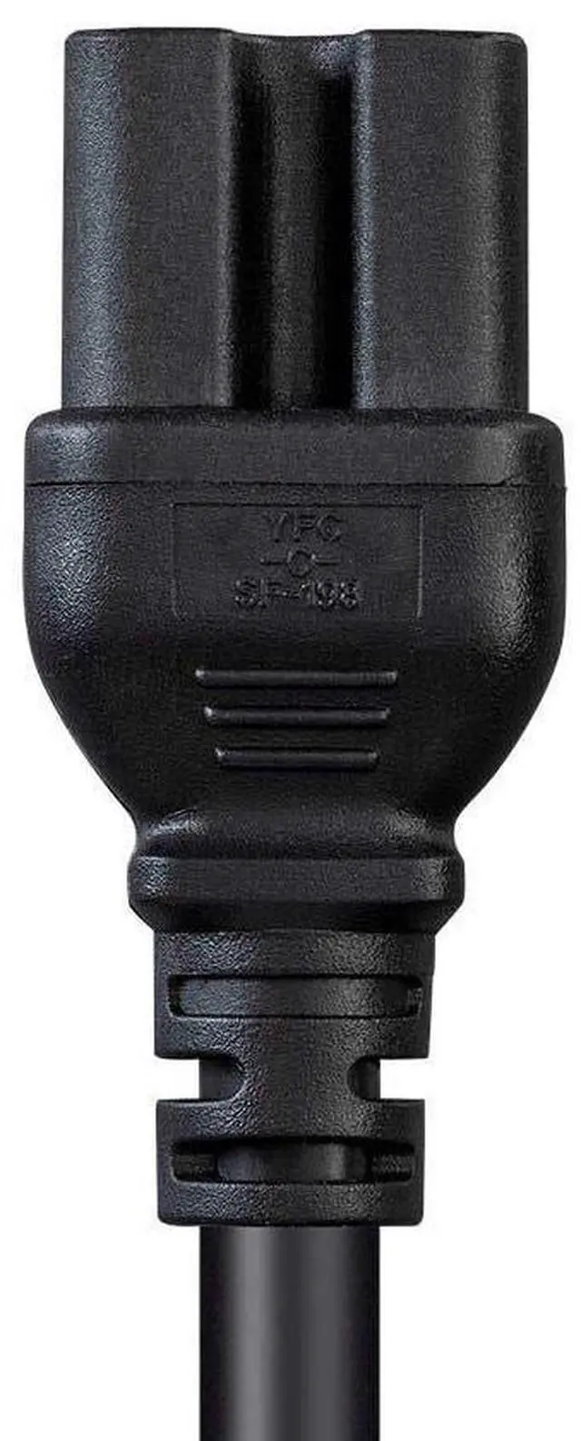 Alt view image 6 of 6 - Heavy Duty Power Cord - NEMA 5-15P to IEC 60320 C15, 14AWG, 15A/1875W, 125V, SJT, 8ft, Black
