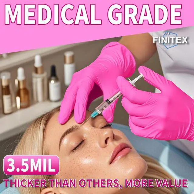 Alt view image 4 of 7 - Nitrile Disposable Latex-Free Gloves - 3.5mil 100PCS/Box Powder-Free 9inch Guantes de Nitrilo Cleaning Medical Exam Food Cooking Glove (100, Small)