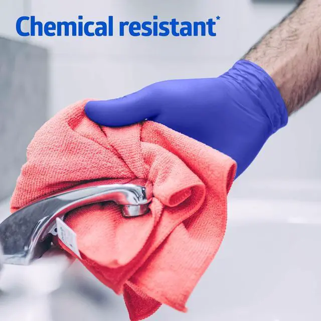 Alt view image 3 of 6 - Medline FitGuard Touch Nitrile Exam Gloves, 100 Count, Large, Powder Free, Disposable, Not Made with Natural Rubber Latex, Excellent Sense of Touch for Medical Tasks, Durable for Household Chores