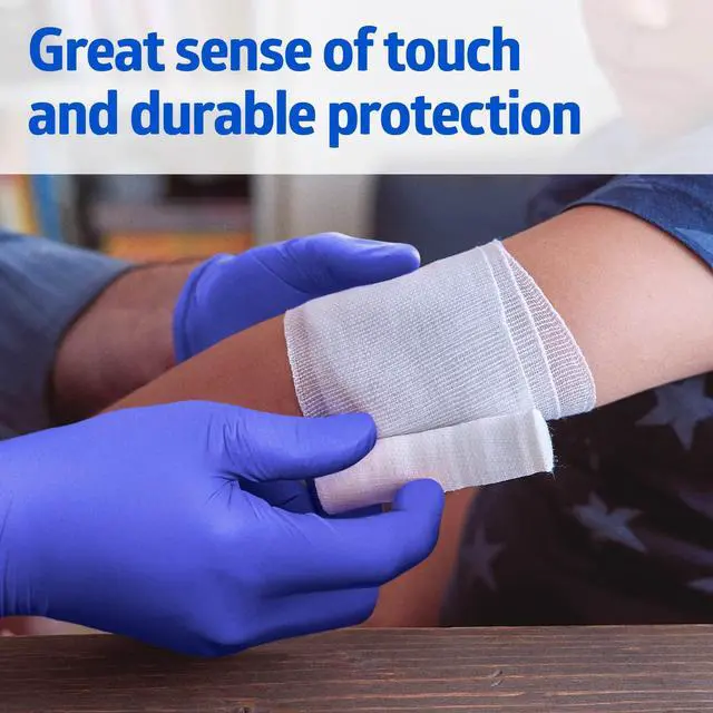 Alt view image 4 of 6 - Medline FitGuard Touch Nitrile Exam Gloves, 100 Count, Large, Powder Free, Disposable, Not Made with Natural Rubber Latex, Excellent Sense of Touch for Medical Tasks, Durable for Household Chores