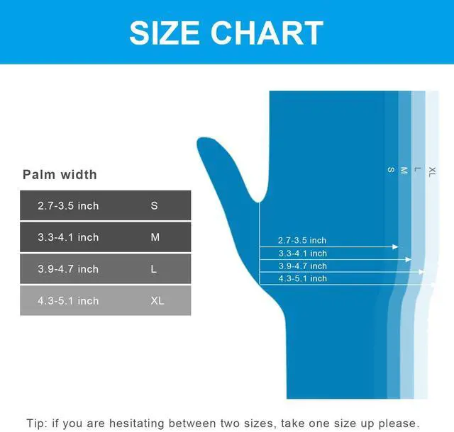 Alt view image 7 of 7 - Blue Disposable Nitrile Exam Gloves - 200 PCS/BOX 3.5mil Rubber Powder-Free Latex-Free Medical Examination Home Cleaning Food Gloves, X-LARGE