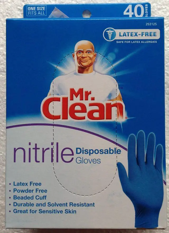 Main image of Latex Free & Powder Free Nitrile Disposable Cleaning Gloves Durable Solvent Resistant (1)