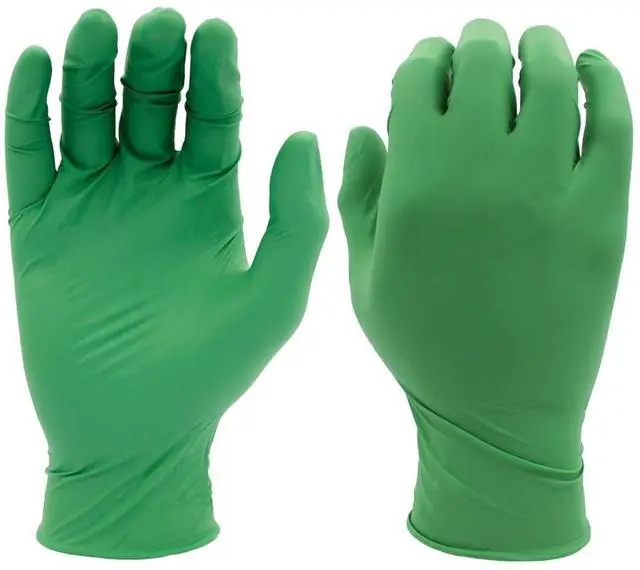 Main image of 7705PFT Sustainable EBT Latex-Free, Powder-Free, Accelerator-Free, Nitrile Disposable Single Use Safety Gloves, 4 Mil, 9.5" Length, Medium (1 Box/100 Gloves)