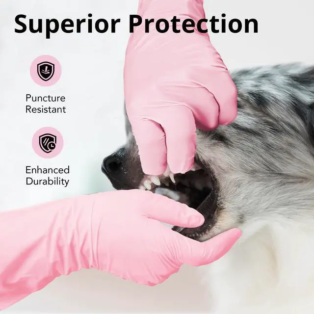 Alt view image 3 of 7 - Disposable Nitrile Dishwashing Gloves, Extended 12 Inches Cuff, 6-mil, Medium, Cherry Blossom Cleaning Gloves for Latex-Free, Ideal for Cooking, Hair Dye, Spa (Box of 100)