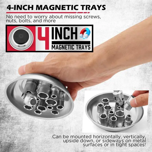 Alt view image 4 of 7 - 3 Pack Telescoping Magnetic Pickup Tool with Parts Tray, Magnet Stick Extendable up to 41in, Non-Slip Extendable Magnet Pickup Tool with 50lb Pull Force for Nail, Screws & Metal Debris Workshop Garage