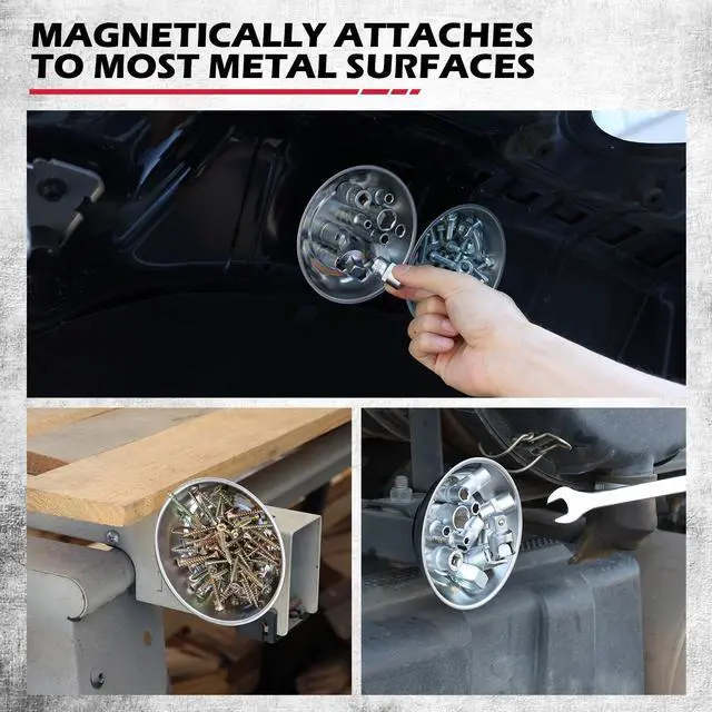 Alt view image 7 of 7 - 3 Pack Telescoping Magnetic Pickup Tool with Parts Tray, Magnet Stick Extendable up to 41in, Non-Slip Extendable Magnet Pickup Tool with 50lb Pull Force for Nail, Screws & Metal Debris Workshop Garage