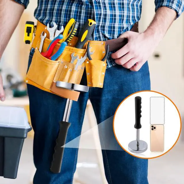 Alt view image 5 of 7 - 35 LB Magnetic Sweeper Telescoping Pick-up Tool, Upgraded Pole Magnet Stick, Pickup Nails, Screws, and Metal, Screws Parts Finder, Black Handle