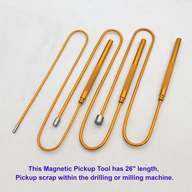 Alt view image 4 of 4 - Flexible Magnetic Pickup Tool Set,3 Pack, 4mm Magnet,7mm Magnet Magnet Stick, 26" Bendable Extension Magnetic Pickup 0.5lb, 2lb, 5lb
