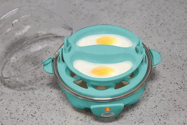 Alt view image 4 of 4 - Easy Electric 7 Egg Capacity Soft, Medium, Hard-Boiled Cooker Poacher, Scrambled, Omelet Maker with Auto Shut-Off and Buzzer, BPA Free