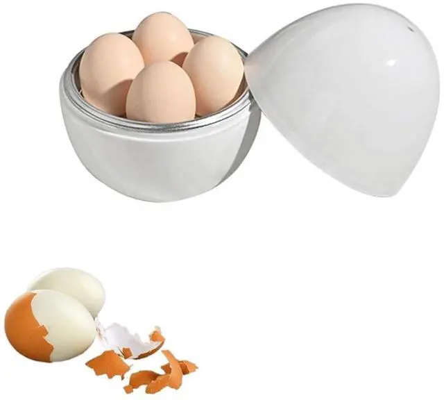 Main image of Microwave Egg Boiler 4 Egg Capacity Microwave Egg Cooker for Hard Boiled Eggs Microwave Egg Maker Under 9 minutes Medium and Hard Boiled Egg Cooker Rapid Egg Boiler Microwavable Egg Poacher