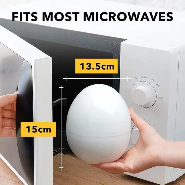 Alt view image 2 of 7 - Microwave Egg Boiler 4 Egg Capacity Microwave Egg Cooker for Hard Boiled Eggs Microwave Egg Maker Under 9 minutes Medium and Hard Boiled Egg Cooker Rapid Egg Boiler Microwavable Egg Poacher