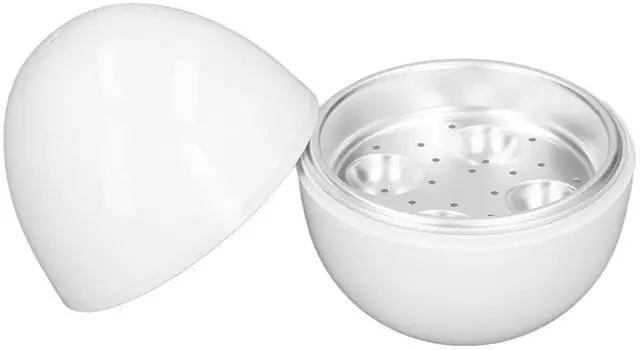 Alt view image 7 of 7 - Hard Boiled Egg Cooker, Electric Egg Cooker 4 Eggs Capacity Compact Design ABS Material Egg Shape Microwave Function Egg Boiler Be for Hard Boiled Eggs, Poached Eggs