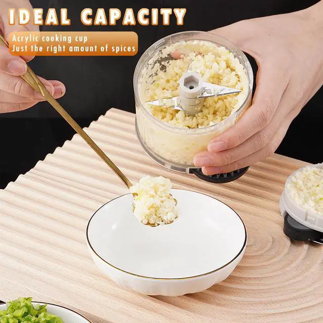 Alt view image 5 of 7 - Manual Garlic Crusher - Dishwasher Safe Stainless Steel Mincer for Garlic, Ginger & Vegetables with Wheel Design