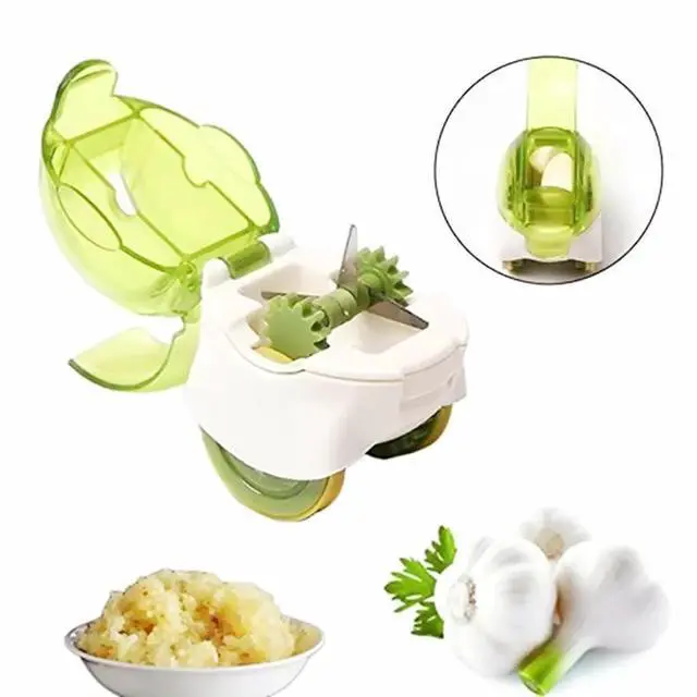 Alt view image 6 of 7 - Manual Garlic Chopper Roller Mincer and Slicer Tool, Compact Hand Roller for Garlic, Herbs, Nuts, and Ginger, Kitchen Mincer Tool