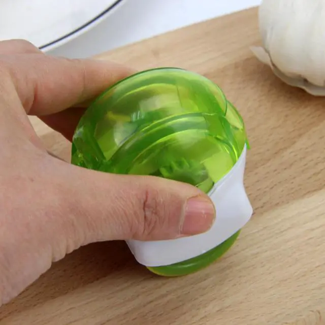 Alt view image 4 of 7 - Garlic Chopper Roller Manual Food Chopper with Stainless Steel Blades, Hand Garlic Mincer Tool & Veggie Cutter Kitchen Gadget for Chopped Garlic, Onion, Herbs, Nuts, Salad & More