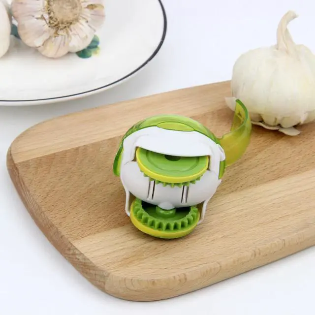 Alt view image 5 of 7 - Garlic Chopper Roller Manual Food Chopper with Stainless Steel Blades, Hand Garlic Mincer Tool & Veggie Cutter Kitchen Gadget for Chopped Garlic, Onion, Herbs, Nuts, Salad & More