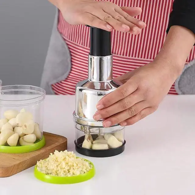 Alt view image 7 of 7 - Stainless Steel Garlic Press 3-in-1 Crusher Mincer Chopper Kitchen Tool