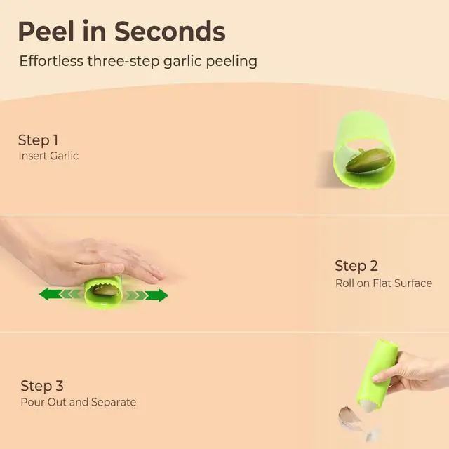 Alt view image 5 of 7 - Garlic Press Rocker, Stainless Steel Garlic Mincer with Triangular Holes Effortless Squeeze for Weak Hands, Easy to Clean, Medium Garlic Crusher for Home Kitchen