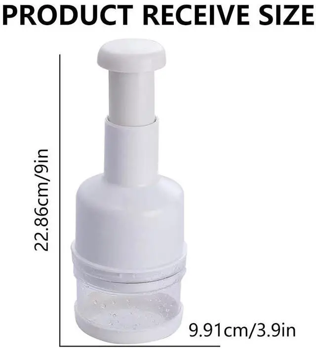 Alt view image 2 of 7 - Food Chopper, Nut Chopper Manual Hand Handheld Veggie Chopper with Container Veggie Dicer for Vegetable, Salad, Onion, Garlic, Nut(white)