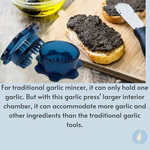 Alt view image 2 of 7 - Grlic Mincer, Manual Garlic Press for Quick Meal Preparation - Kitchen Tools for Mincing Grlic, Ginger, Herbs, Nuts (Blue color)