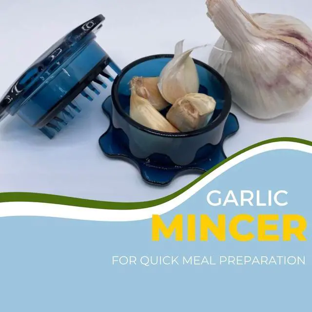 Alt view image 3 of 7 - Grlic Mincer, Manual Garlic Press for Quick Meal Preparation - Kitchen Tools for Mincing Grlic, Ginger, Herbs, Nuts (Blue color)