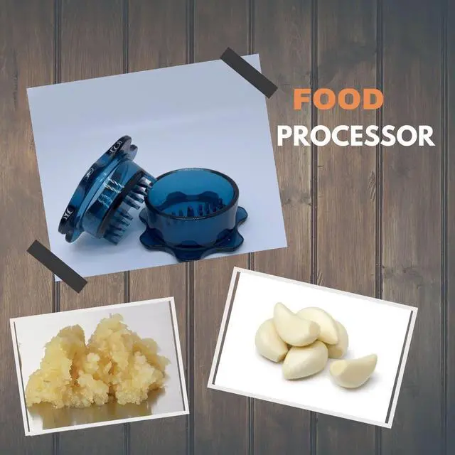 Alt view image 5 of 7 - Grlic Mincer, Manual Garlic Press for Quick Meal Preparation - Kitchen Tools for Mincing Grlic, Ginger, Herbs, Nuts (Blue color)