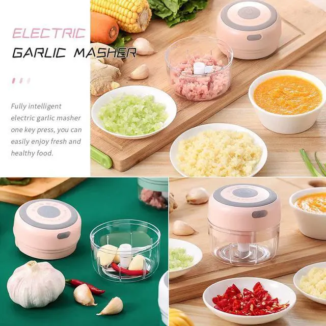 Alt view image 6 of 6 - Electric Mini Garlic Mincer, 100ML USB Vegetable Onion Chopper, Portable Small Food Processor for Ginger, Chili, Vegetables