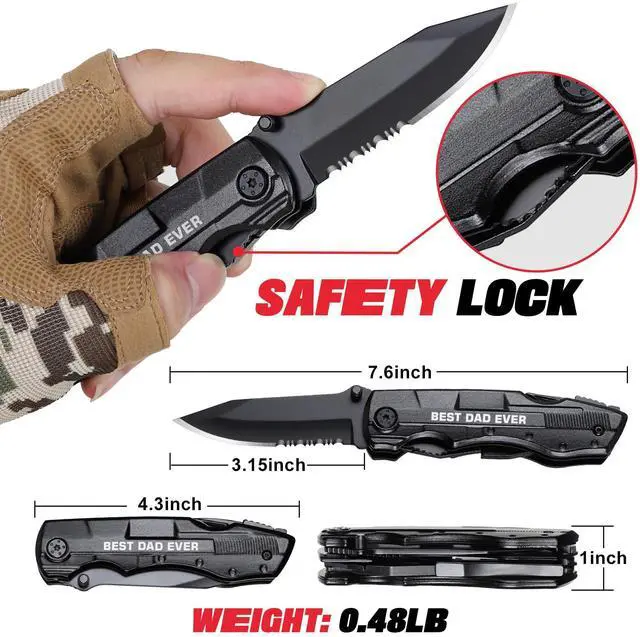 Alt view image 3 of 7 - Dad Gifts from Daughter Son, BEST DAD EVER Multitool Knife, Dad Gifts for Christmas, Best Dad Gifts, Dad Birthday Gift, Gifts Idea for Dad, Fathers Day