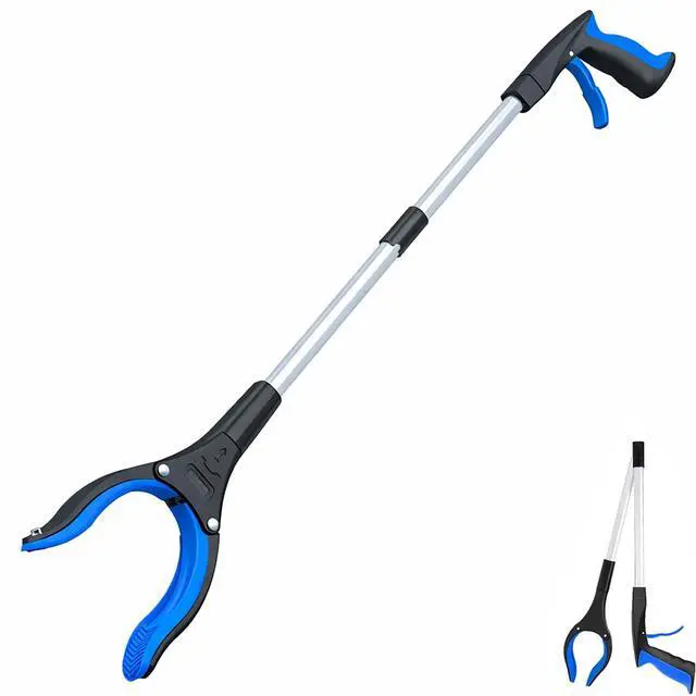 Main image of Grabber Reacher Tool - 32 Extra Long Foldable Gripper and Reaching Tool - Heavy Duty Pick Up Stick Grabbers for Seniors, Trash, Surgery Recovery Must Haves Gifts (Blue)