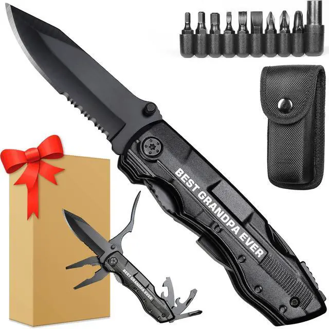 Main image of Grandpa Gifts, "BEST GRANDPA EVER" Multitool Knife, Stocking Stuffers for Grandpas, Grandpas Christmas Birthday Gifts Idea for Grandfather, Grandpa Fathers Day Gift, Grandpas Gift