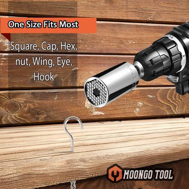 Alt view image 5 of 6 - Super Universal Socket Tools Gifts for Men - Christmas Stocking Stuffers for Men Grip Socket Set with Power Drill Adapter Cool Stuff Ideas Gadgets for Him Birthday Gifts for Dad Women Husband