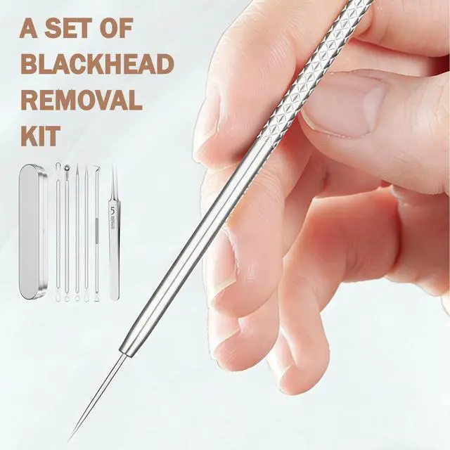 Alt view image 3 of 7 - Blackhead Remover Pimple Popper Tool Kit 10 Pcs Blackhead Remover Tools Kit with Storage Case Pimple Popper Tool kit for Face Nose Deep Cleansing Pimple Extractor for Quick and Easy Removal of Pimples