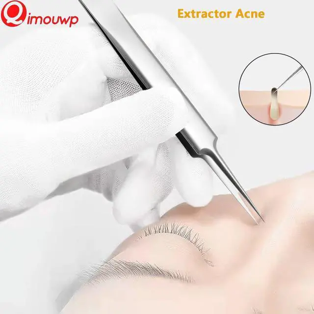 Alt view image 2 of 7 - 16 Pcs Pimple Popper Tool Kit, Blackhead Remover Tools, Comedone Extractor Whitehead Zit and Cyst Acne Removal Kit, Professional Stainless Steel Tweezers for Eyebrows, Beauty Tools for Face Nose