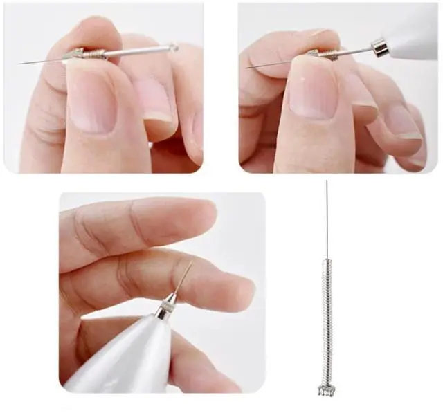 Alt view image 3 of 7 - 100pcs Disposable Pimple Needles- Acne Needles, Blackhead & Blemish Remover Tools, Pimple Popper Tools Parts for Face & Body, Professional Stainless Steel Acne Removal Kit