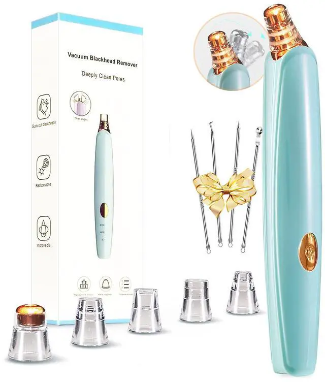 Main image of Blackhead Remover Pore Vacuum Cleaner - Upgraded Facial Pore Cleaner - Electric USB Pore Vacuum with 5 Probes - Upgraded Blackhead Suction Tool - Blackhead Remover Kit