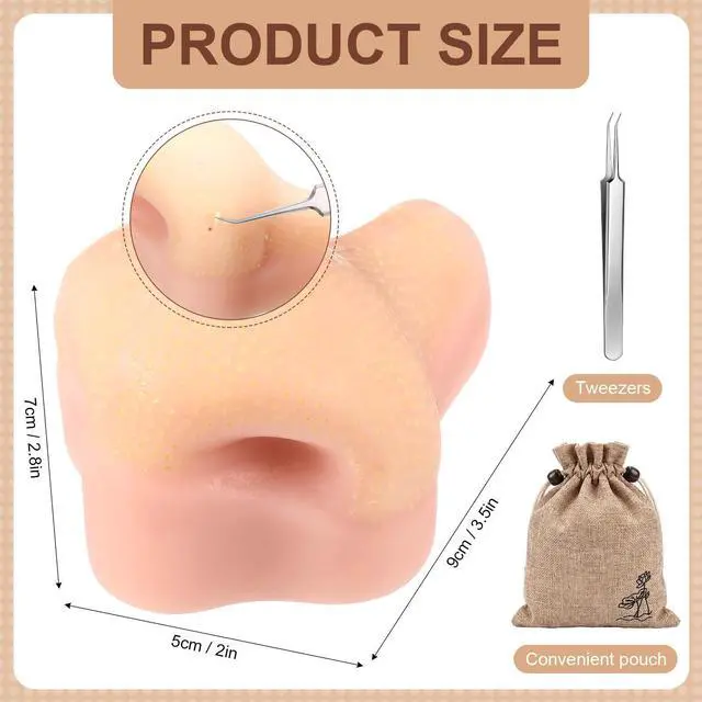 Alt view image 3 of 6 - Pimple Popper Toy Stress Relief Zit Popping Toy Squeeze Nose Blackhead Remover Simulator with Tweezers for Adults only Novelty Fun